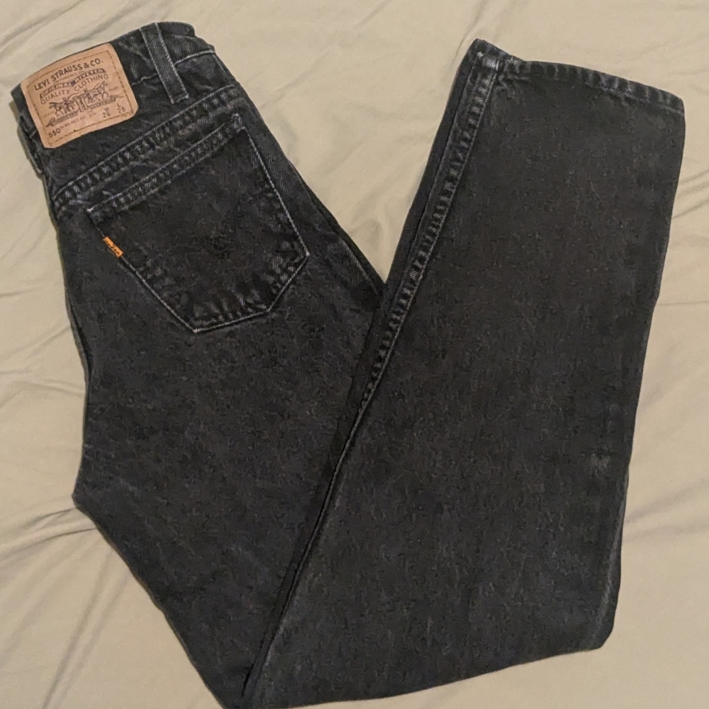 Vintage Youth Orange Tag Levi 550 Relaxed Fit Student 26x28